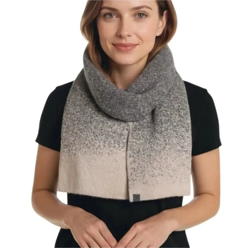 🚨NEW BAREFOOT DREAMS Cozychic Lite Confetti Scarf Gray Soft